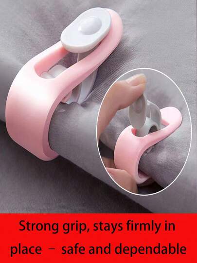 1pc Seamless Blanket Fastener - Anti-Slip, Anti-Shift, Needle-Free Invisible Bed Sheet Clips, Duvet Cover Clamps, And Fastening Clips