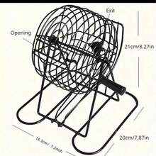 Creative Bingo Game Set - Plastic & Cast Iron Material, No Electricity Needed - Reusable Traditional Bingo Game, Lucky Ball Lottery Machine, Bar Club Supplies, Friends & Family Entertainment Game, Game Party Supplies (Mini Shaker) - Multicolor - View 11