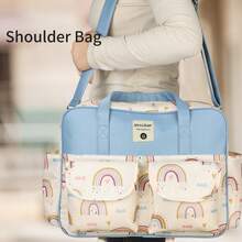 1pc Large Capacity Diaper Bag, Multi-Functional Shoulder Crossbody Tote For Moms, Waterproof Maternity Travel Bag, Hospital Labor And Delivery Bag - Multicolor - View 5