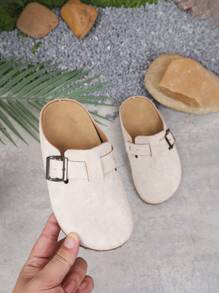 Kids Thick Bottom Closed Toe Sandals, Outdoor/Indoor Slippers For Spring & Summer