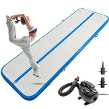 Shoze Air Floor Mat 10ft Tumbling Mat Inflatable Gymnastics Mat Thick With Pump For Youth/Adults - Blue with Pump - View 2