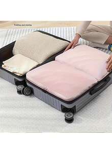 Multifunktionale komprimierte staubdichte Aufbewahrungstasche, Kleidung und Decken Transporttasche mit großer Kapazität, tragbare und platzsparende selbstkompressionstasche, Decken- und Bettwäsche-Organizer-Taschen mit Reißverschluss, platzsparende Kleiderschrank-Organizer für Kleidung, Decken, Pullover, Mäntel, geeignet für Reisen und Zuhause, Kleiderschrank-Organisation und Aufbewahrung Kleiderorganizer Schlafzimmer