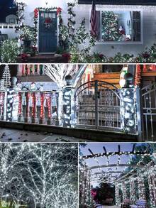 1pc Solar Powered String Lights, Outdoor Decorative Lights, 72FT LED String Lights, 8 Lighting Modes, Garden Decor Lights, Christmas Decor Lights (Multiple Sizes), Party Decor, Home Decor, Halloween, Christmas, Autumn, Winter Decoration Lights Christmas Decoration Christmas Tree Gift Decor Thanksgiving Wedding For Gifts Indoor Outdoor Garden Holiday Halloween Christmas Decor Thanksgiving Wedding For Gifts Indoor Outdoor Garden Holiday Halloween Decor Halloween Ornaments - Multicolor - View 10