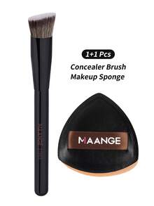 MAANGE 1/2/3/8支装三角化妆刷，便携式晕染化妆刷，包含粉底刷、腮红刷、散粉刷、轮廓刷、高光刷，是送给女性和女孩的旅行化妆工具礼物。 - 黑色 - 查看 10