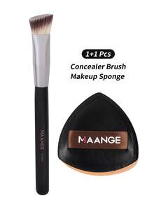 MAANGE 1/2/3pcs Triangle Brush, Portable Smudge Cosmetic Brush Makeup Brush With Foundation Brush Blush Brush Loose Powder Brush Contour Brush Highlighter Brush Makeup Tools Gift For Women & Girl Travel Makeup Brush ,Foundation Brush,Concealer Brush,Blush Brush,Contour Brush,Blush Brush,Bronzer Brush,Powder Brush,Foundation Brush,Blush Brush,Giveaways - 黑色 - 查看 9