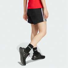 Adidas Essentials JD0908 Shorts Women XL Black 3-Stripes High Rise Active FTS550 - 黑色 - 查看 2
