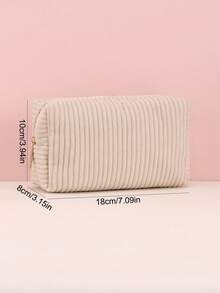 1/2pcs Large Capacity Corduroy Pencil Pouch, Simple Solid Color Pencil Pouch, Essential Supplies For Student Stationery Storage.,Pencil Case,Pencil Pouch,School Bag - Multicolor - View 12