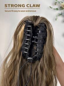 24 Inch Deep Brown Water Wave Curly Ponytail Hair Extension, Soft & Natural Looking, Suitable For Women - Piano Color - View 10