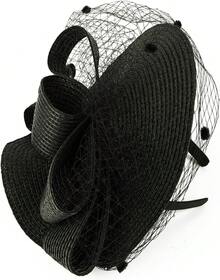 Derby Fascinators Women High Tea Party Hat Wedding Cocktail Flower Headware With Mesh And Feathers - A-ngà voi - Xem 10