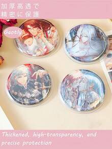 50 piezas de estuches protectores de acrílico transparente premium - Cubiertas de polvo antioxidantes y resistentes a caídas, perfectas para decoración de mochilas, almacenamiento de granos, convenciones, coleccionistas de ACG, anime, cómics, Halloween, Navidad y talla grande. ¡Mejora tu colección con una protección duradera y elegante!