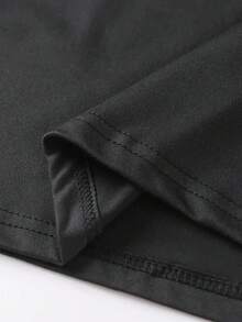 Women's Jamaica Flag Pattern T-Shirt, Casual Round Neck Short Sleeve Top, Polyester 95% Spandex 5%, Regular Length, Spring Summer Fabric Clothing - 黑色 - 查看 2