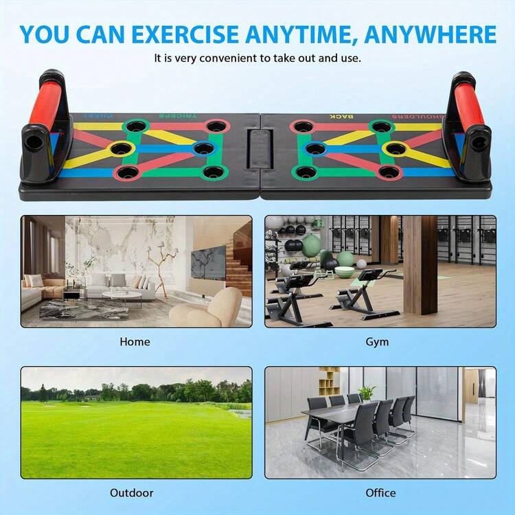 Shoze Push Up Board 12 In 1 Pushup Stands Foldable Press Up Rack Exercise Training Equipment Anti Slip Muscle Workout Board - Variant1 - View 7