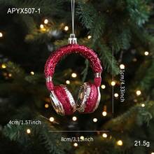 Decoração de Natal de plástico vermelho com glitter, em formato de bolo de desenho animado, urso, enfeites para árvore de Natal para vitrine, decoração de Natal e decoração de inverno para quarto.