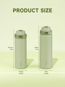 Meoky 32oz Vacuum Insulated Water Bottle with 2-in-1 Straw and Spout Lid, Insulated Cup, Keep Cold 24H, Leak-Proof, Fits in Car Cup Holder, Stainless Steel Tumbler for Sports, Travel, and School - 淺綠 - 查看 3