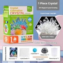 1件装晶体生长科学实验套装，趣味亲子互动实验道具，化学实验晶体生长原理，情商与智力发展，动手玩具 - 生日礼物、复活节礼物、万圣节礼物、圣诞节礼物，完美礼物之选