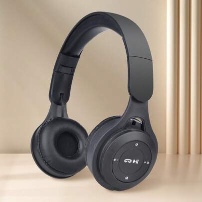 GENAI Wireless Headphones, Support Wireless/Wired Connection, TF Card Multi-Mode, Comfortable Wearing, With Microphone, HiFi Stereo, Foldable & Lightweight, Deep Bass, Suitable For Home, Office, Mobile Phones And Computers