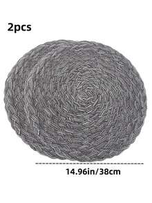 Round Woven Placemats 15 Inch Set Of 4 Bohemian Woven Washable Kitchen Table Placemats For Family Gatherings, Wedding Parties