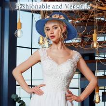 8 Pcs Tea Party Hat Bulk Women Flower Lace Ribbon Wide Brim Hats Fancy Straw Hat With Flowers Caps Fascinator Hats Tea Party Birthdays Supplies Multicolor - 1 - 查看 5