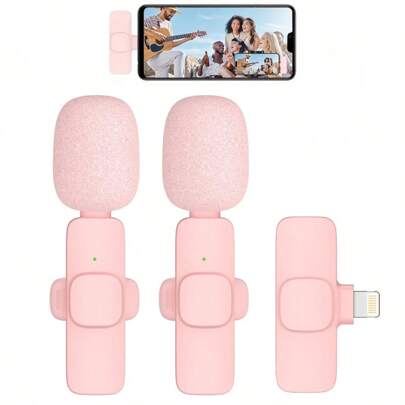 Kabellose Clip-On Lavalier-Mikrofon für iPhone iPad Android - USB-C kabellos Plug & Play Mikrofon mit Geräuschunterdrückung, aufladbarer Batterie & Schaumstoffabdeckung für Live-Streaming Interviews Aufnahmen, Interview Zubehör | Kompaktes Design | Weiche Abdeckung enthalten, Kabellose Ansteckmikrofon, Omnidirektionales kabelloses Clip-On Lavalier-Mikrofonsystem - Einfaches Aufnahme, USB-C, USB-Aufladung, für Streaming und Videokonferenzen kompatibel mit iPhone Android Handy für Sommerurlaub, Audio/Video Aufnahmen, Interviews, Gaming & Live-Streaming Mini-Mikrofon Mic