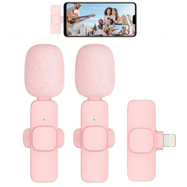 ميكروفون لاسلكي قابل للتثبيت على الصدر للآيفون والآيباد والأندرويد - ميكروفون لاسلكي قابل للتوصيل والتشغيل مع خاصية تقليل الضوضاء، وبطارية قابلة للشحن وغطاء إسفنجي للبث المباشر والمقابلات والتسجيل، اكسسوار المقابلة | تصميم مدمج | يتضمن غطاء ناعم، ميكروفون لاسلكي قابل للتثبيت على الصدر، ميكروفون لاسلكي قابل للتثبيت على الصدر متعدد الاتجاهات - تسجيل بلمسة واحدة، USB-C، شحن USB، للبث المباشر ومؤتمرات الفيديو متوافق مع الهواتف الذكية الآيفون والأندرويد للعطلات الصيفية، تسجيل الصوت والفيديو، المقابلات، الألعاب والبث المباشر ميكروفون صغير