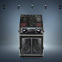 TFCFL PA DJ Rack,  PA DJ Cabinet, Network & Stereo Rack With 4 Wheels For Amplifiers, Mixers, Microphones, Sequencers, Jukeboxes, DVD Players, And DJ Signal Processors - Black - View 4