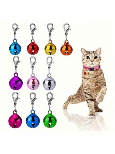 5/3/1 pieza Cascabeles multicolor para mascotas, dijes para collares de gato, adorno decorativo navideño, ornamento artesanal DIY, regalo de San Valentín para novio/novia, mujer, decoración de habitación, regalo de Navidad