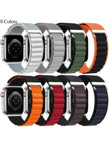 Nylon Sport Band Compatible With Apple Watch Band 38mm 40mm 41mm 42mm 44mm 45mm 46mm 49mm, Adjustable Sport Loop Strap With C-Hook For Watch Series 10/9/8/7/6/5/4/3/2/1/SE/Ultra 1 2 - 44/45/46/49/seriesl.2.3-42mm - View 12