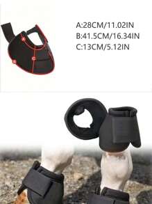 2pcs Equestrian Supplies, Neoprene Sports Horse Leg Guards, Shock Absorption, Hoof Wraps, Horse Racing Equipment, Durable Anti-Slip Anti-Twist Horse Boots