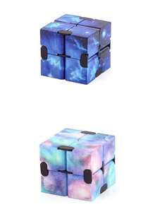 1pc Bestselling Printed Infinity Cube Pocket Fidget Toy, Creative Stress Relief Gadget, Foldable Infinity Cube Mini Gift - Multicolor - View 12