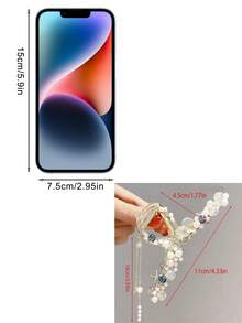 1 chiếc kẹp tóc thời trang nữ trang trí vỏ sò và ngọc trai giả, thanh lịch cho cuộc sống hàng ngày, đi học, đại học, kỳ nghỉ thu/đông, phong cách đi biển mùa hè. - Vàng - Xem 4