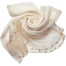 Womens Scarves Lightweight Silk Scarf Shawls And Wraps For Evening Dresses Summer Beach Wedding Shawl Giftshalloween - 藍色 - 查看 2