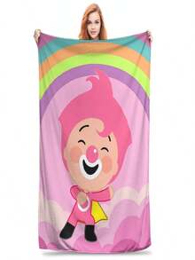 Plims Cartoon Blanket Flannel Funny Warm Throw Blankets For Chair Covering Sofa Summer,_1 - trắng - Xem 1