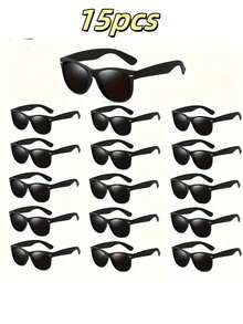 1副/10副/12副/15副/20副/40副/50副 复古经典方形时尚眼镜，黑色复古风格成人派对礼品、节日配饰、日常佩戴、四季皆宜 - 多色 - 查看 4