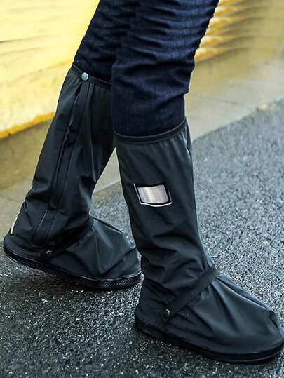 Waterproof Shoe Covers, Reusable & Foldable Rain Boot Shoe Cover With Zipper, Non-Slip, Reflector, Men Women Rain Gear, Black Insulation,Galentines,Puppy,Carnival,Party Decorations,Cute Stuff,Shoe Rack,Storage Saver,Outdoor,Garden,Travel Essential,Portable,Beach Essential,Graduation Season,Commencement,Graduation Ceremony,Graduation Gift,Graduation Present,Graduation Gift,Graduation Present,Congrats Grad,Congratulations Graduate,Valedictorian,Finish School,Graduation Party