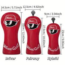 Ciekawe pokrowce ochronne na kije golfowe, akcesoria golfowe i pyłoszczelne, trwałe materiały zapewniają najlepszą ochronę kijów golfowych - Czerwony - Zobacz 9