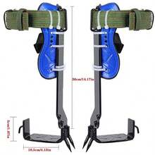 2 Gears Adjustable Safety Tree Climbing Spike Set Survival Hunting Climbing Tool - Black - View 4