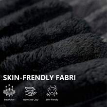 LUCKHAO 37.40"Sofa Ottoman ,No Assembly Required,White(Plush Corduroy Fabric) DIY Sofa Chairs, No Assembly Required Suitable For Balconies, Living Rooms, Bedrooms - 黑色 - 查看 3