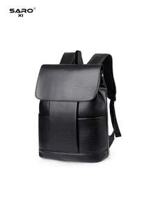 saroxi Mochila de viaje casual de moda para hombres, con tapa abatible, ligera, portátil, adecuada para viajes, campamento, senderismo, escuela, estudiantes, jóvenes, campus, regalo esencial