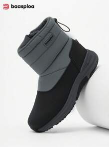 baasploa 男士冬季雪地靴，加厚男士雪地靴，防滑耐磨，多功能，带拉链，舒适，品牌男士雪地靴