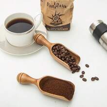 厨房与餐厅用品、厨房用具及小工具、量具、量勺、平铲、红木量勺、咖啡豆量勺、红木勺、木罐勺、木浴盐勺、茶匙、洗衣粉勺、奶粉勺、木糖勺、蜂蜜勺多件套，送给妻子或母亲的礼物。有1件套/2件套/3件套/4件套/5件套/6件套可选，家庭晚餐用品，圣诞派对用品 - 原木色 - 查看 2