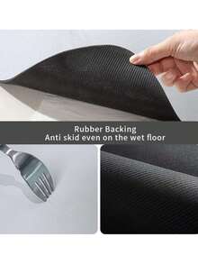 1 Pieza/43*55cm Alfombrilla absorbente para comida de perro - Alfombrilla para comida y agua de gatos y perros, alfombrilla para comida de mascotas de secado rápido, alfombrilla para comida de perro resistente a las manchas, accesorios para mascotas - Alfombrilla para tazón de agua de perro adecuada para bebedores desordenados