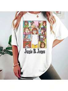 Shirt Junie B. Jones Teacher Appreciation Vinyl Iron-On Heat Transfer Sticker, Durable And Washable, Multicolor - Great For T-Shirts, Backpacks, Sweatshirts, Hoodies, Teacher Gifts, Sports, | Fall Clothes For Women,Halloween,Tops,Teacher Fits For Women,Shirts,Back To SchoolLoose And Comfortable2026 Halftime Show Shirt - 白色 - 查看 1