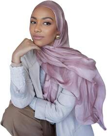 Watercolour Floral Printed Hijab Scarf Women Soft Modal Cotton Instant Hijab Wraps Shawls Long Scarves - Màu 19 - Xem 4