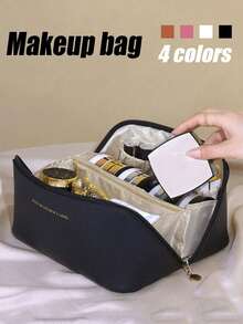 1 个大容量化妆包，便携式旅行化妆包，PU 防水洗漱包，旅行收纳配件，适用于化妆品、洗漱用品、个人日常护理用品等，返校季节、节日礼物的首选。 - 彩色 - 查看 8