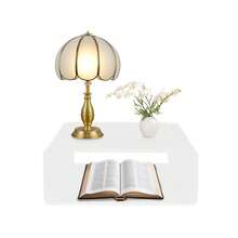 CNCEST Acrylic Floating Nightstand, Wall Mounted Acrylic Bedside Table Bookshelf, Bedside Table, Nightstand Shelf, 16.14*9.45*6.69in, Clear - Thông thoáng - Xem 4