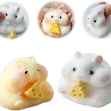 2pcs Squishy Hamster Squeeze Toys,3inch Big Cute Soft Hamster Squishy Toys,Stress Relief Squishies For Kids Party Favors, Pinch Family, Fidget Toys Suitable Adults Kids Big - 彩色 - 查看 8