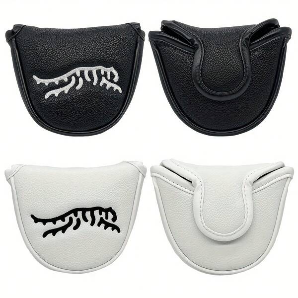 1pc Tiger Golf Protective Cover, Golf Putter Protective Cover; Golf Accessories; Durable Material Provides The Best Protection For Your Golf Club