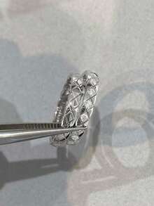Stylever 1 Chiếc nhẫn bạc Sterling 925 hình thoi tối giản, thời trang và tinh tế dành cho nữ, đa năng cho thời trang hàng ngày, một món quà thanh lịch cho bạn bè, thích hợp để trang trí tiệc khiêu vũ - Nhiều màu - Xem 5