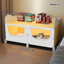 4-Season Enclosed Cat Bed, Ventilated Cool For Summer, Suitable For Upper & Lower Bunk, Cat Villa - Multicolor - View 4