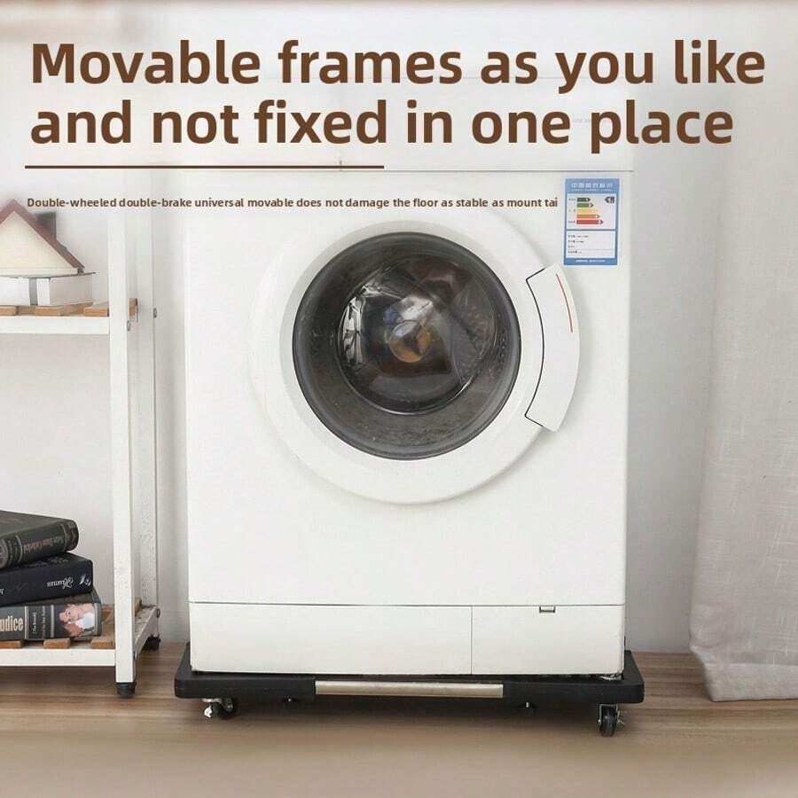 Universal Washing Machine Base Stand With Adjustable Length, Width And Height, Telescopic Stand, Fully Automatic Drum Refrigerator Stand, Storage Rack - Grey - View 1